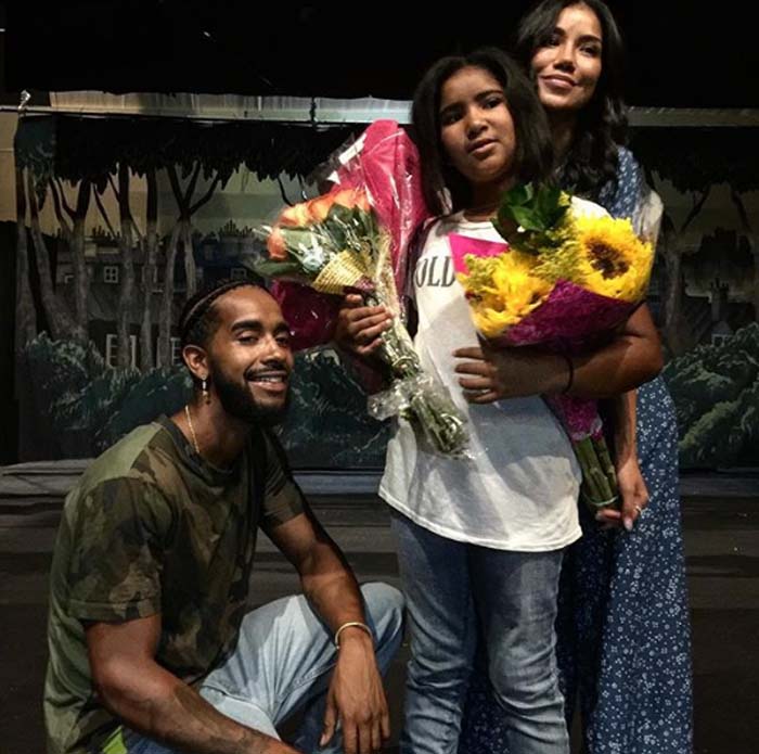 A picture of O'ryan with his daughter and Jhene Aiko.